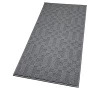 Tappeto Bagno 3D Morbido Assorbente Antiscivolo Lavabile Scendiletto Camera 45x75 Cm Antracite