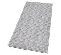 Tappeto Bagno 3D Morbido Assorbente Antiscivolo Lavabile Scendiletto Camera Set 3 Pezzi Grigio