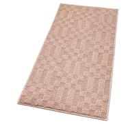 Tappeto Bagno 3D Morbido Assorbente Antiscivolo Lavabile Scendiletto Camera Set 3 Pezzi Salmone