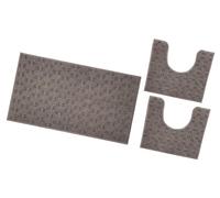 Tappeto Bagno 3D Parure Set 3 Pezzi Assorbente Antiscivolo Design Intrecciato