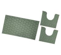 Tappeto Bagno 3D Parure Set 3 Pezzi Assorbente Antiscivolo Design Intrecciato