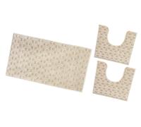 Tappeto Bagno 3D Parure Set 3 Pezzi Assorbente Antiscivolo Design Intrecciato