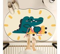 Tappeto Bagno 40X60Cm Coccodrillo Verde Super Assorbente Tappeti Da Bagno,Tappetino Doccia Antiscivolo,Ad Asciugatura Rapida Lavabile,Durabile E Pulibile,Per Doccia, Cucina