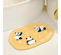 Tappeto Bagno 40X60Cm Giallo Panda Tappeti Bagno Moderni Antiscivolo, Lavabile,Assorbente,Morbido In Microfibra Tappetino Doccia