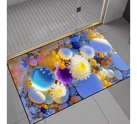 Tappeto Bagno 60X90Cm Pietra Tappeti Bagno Moderni Antiscivolo, Lavabile,Assorbente,Morbido In Microfibra Tappetino Doccia