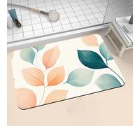 Tappeto Bagno Antiscivolo 70x140cm Tappeto Doccia Super Assorbente In Microfibra, Tappeti Bagno Lavabile, Tappetino Doccia Morbido Rug per Vasca, zerbino, Cucina, Lavandino, WC, Bath Mat Leaves 16-209