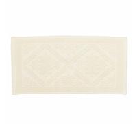 Tappeto bagno antiscivolo avorio 60x130 cm in 100% cotone, Sibilla