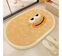 Tappeto Bagno Antiscivolo Giallo E Bianco In Microfibra Antiscivolo Tappeto,Assorbente e Morbido Come Animali Domestici Adatto per Doccia o Vasca da Bagno