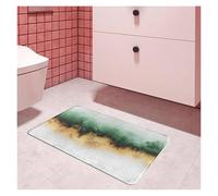 Tappeto Bagno Antiscivolo in Memory Foam Zerbino d'ingresso con pittura a olio doppia verde e grigia, tappeto antiscivolo per soggiorno, zerbino per bagno, tappeti per cucina(400MMx600MM)