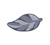 Tappeto Bagno Antiscivolo Spugna Morbida A Forma Foglia Modello Leaf Grigio