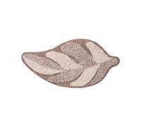 Tappeto Bagno Antiscivolo Spugna Morbida A Forma Foglia Modello Leaf Tortora