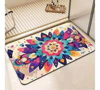 Tappeto Bagno Assorbente 140x200cm Tappetino da Bagno Antiscivolo Ultrasottile ad Assorbimento Rapido, Tappeto Doccia e Cucina In Gomma, Bath Mat Quick Dry Lavabile, Tappeti Cucina Colorful 7-358
