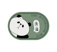 Tappeto Bagno Assorbente Carino Panda Tappeti Antiscivolo E Lavabile, Asciugatura Rapida Tappetino Per Porta Doccia, Cucina Con Fondo In Gomma