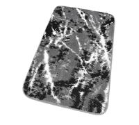 Tappeto Bagno Camera Design Marmo Moderno Morbido Antiscivolo Scendiletto mod.MARBLE 60X120_GRIGIO