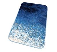 Tappeto Bagno Camera Sfumato Moderno Morbido Antiscivolo Scendiletto Shaggy mod.THEA 60X120_BLU