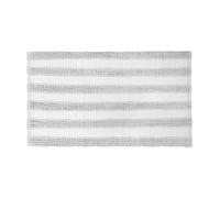 Tappeto bagno ciniglia 60x110 cm righe grigio bianco