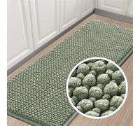 Tappeto Bagno Ciniglia Tappetino da Bagno Alta densità e Assorbente In Microfibra Shaggy Tappeto da Bagno Antiscivolo ad Asciugatura Rapida Lavabile (Ciano,150 x 50 cm)