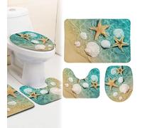 Tappeto bagno completo set 3 pezzi con supporto antiscivolo e sensazione morbida