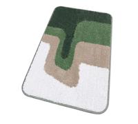 Tappeto Bagno Doccia Scendiletto Pelo Raso Morbido Assorbente Antiscivolo Lavabile 50x80 Cm Verde