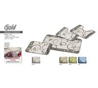 Tappeto Bagno in Ciniglia Gold Parure 4 Pezzi Sottofondo Antiscivolo