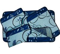 Tappeto Bagno in Ciniglia Gold Parure 4 Pezzi Sottofondo Antiscivolo