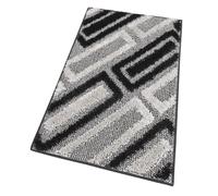 Tappeto Bagno Moderno Morbido Soffice Assorbente Asciugapassi Antiscivolo Lavabile 50x80 Cm Nero