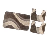 Tappeto bagno parure set 3 pezzi made in italy assorbente antiscivolo lavabile