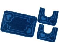 Tappeto Bagno Parure Set 3 Pezzi Soffice Assorbente Antiscivolo Lavabile Moderno