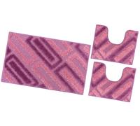 Tappeto Bagno Parure Set 3 Pezzi Soffice Moderno Assorbente Antiscivolo Lavabile