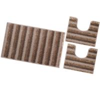 Tappeto Bagno Parure Set 3 Pezzi Soffice Shaggy Assorbente Antiscivolo Lavabile