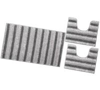 Tappeto Bagno Parure Set 3 Pezzi Soffice Shaggy Assorbente Antiscivolo Lavabile