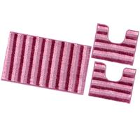 Tappeto Bagno Parure Set 3 Pezzi Soffice Shaggy Assorbente Antiscivolo Lavabile