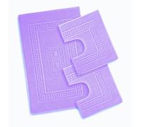 Tappeto Bagno Scendi Doccia Spugna 4 Misure o Set 3 Pezzi Cotone 11 Colori Greca