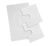 Tappeto Bagno Scendi Doccia Spugna 4 Misure o Set 3 Pezzi Cotone 11 Colori Greca