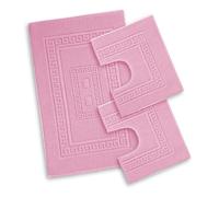 Tappeto Bagno Scendi Doccia Spugna 4 Misure o Set 3 Pezzi Cotone 11 Colori Greca