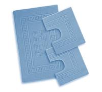 Tappeto Bagno Scendi Doccia Spugna 4 Misure o Set 3 Pezzi Cotone 11 Colori Greca