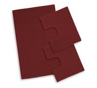 Tappeto Bagno Scendi Doccia Spugna 4 Misure o Set 3 Pezzi Cotone 11 Colori Greca