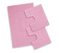 Tappeto Bagno Scendi Doccia Spugna 4 Misure o Set 3 Pezzi Cotone 11 Colori Greca