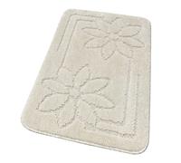 Tappeto Bagno Morbido Antiscivolo Assorbente Moderno Scendiletto Camera MOD.Moorea 6 50x110 Beige