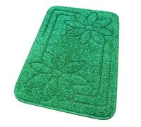 Tappeto Bagno Morbido Antiscivolo Assorbente Moderno Scendiletto Camera MOD.Moorea 6 50x80 Verde
