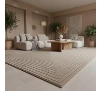 Tappeto balcone design scandinavo 3D resistente alle intemperie lavabile durevole resistente beige 120x170 cm cucina balcone terrazza OEKO-TEX adatto a riscaldamento a pavimento