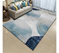 Tappeto bambini gattonamento Graffiti di inchiostro grigio blu design geometrico abbellimento camera da letto tappeti per 80x160cm