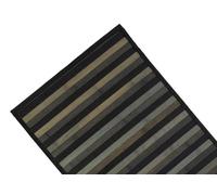 Tappeto Bamboo Degradé Antiscivolo con Bordo Resistente Ai Lati 50x100 cm Nero