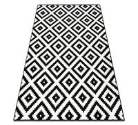 Tappeto BCF Morad RUTA diamanti, geometrico - nero / crema 60x110 cm