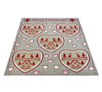 Tappeto beige MERRY CHRISTMAS passatoia 100x104 cm. BE2