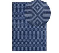 Tappeto blu scuro 140 x 200 cm a pelo corto Adatepe