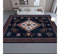 Tappeto Bohémien Fine Geometrico Gioielli 90 x 150 cm - Antiscivolo Lavabile Tappeti Camera Da Letto, Corto Pile Tappeto per Soggiorno, Sala da Pranzo, Corridoio, Ufficio - Buio