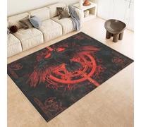 Tappeto Camera da Letto 100x150 cm Stampa Aquila Totem Ali Animali 3D Imitazione Cashmere Tappeto Antiscivolo Tappeti Cucina Adatto Per Soggiorno Sala da Tè Spazi Esterni di Tenute dii Campagna