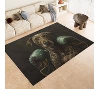 Tappeto Camera da Letto 100x150 cm Stampa Carino Cane Boxe Animale 3D Imitazione Cashmere Tappeto Antiscivolo Tappeti Cucina Adatto Per Soggiorno Sala da Tè Spazi Esterni di Tenute dii Campagna