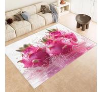 Tappeto Camera da Letto 100x150 cm Stampa Drago Frutta Succo Frutta 3D Imitazione Cashmere Tappeto Antiscivolo Tappeti Cucina Adatto Per Soggiorno Sala da Tè Spazi Esterni di Tenute dii Campagna